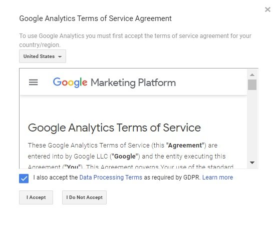 Google Analytics Terms Of Service Agreement
