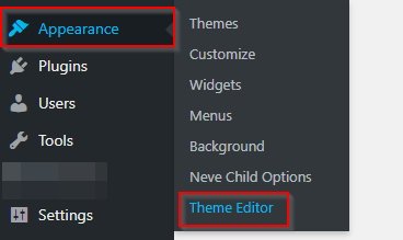 Wordpress Appearance - Theme Editor