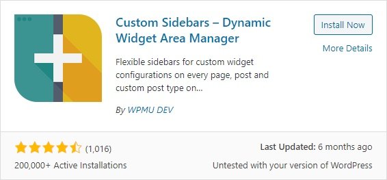 Custom Sidebar Plugin By Wpmudev