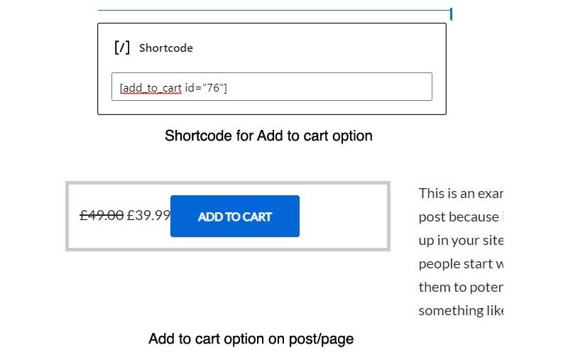 Display Add To Cart On Pages Or Posts For A Product