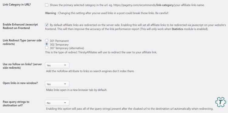 Thirstyaffiliates Link Category, Open Links In New Tab And Nofollow Settings