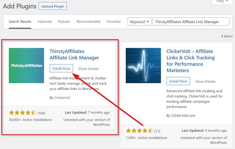 Thirstyaffiliates Affiliate Link Manager Installation
