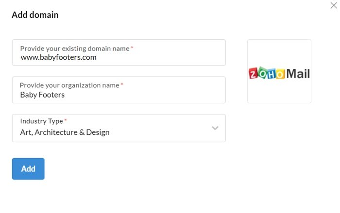 Add A New Domain On Zoho Mail